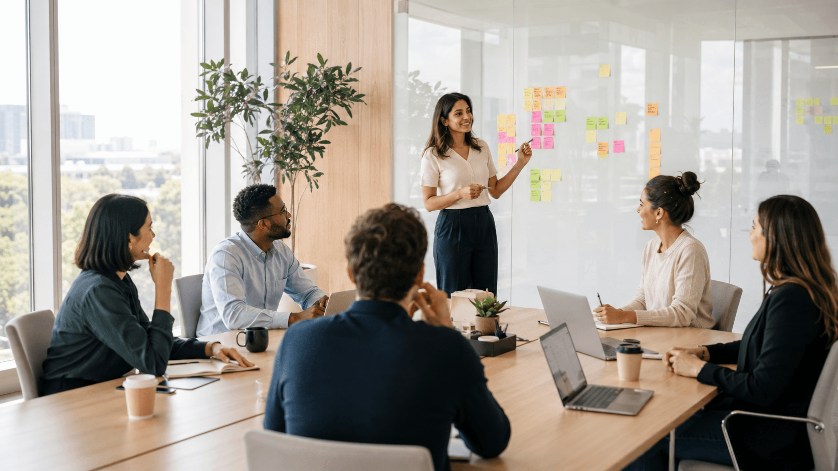 Global business team planning payment operations