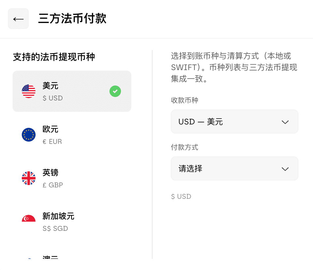 产品截图:覆盖百余国家与地区的付款